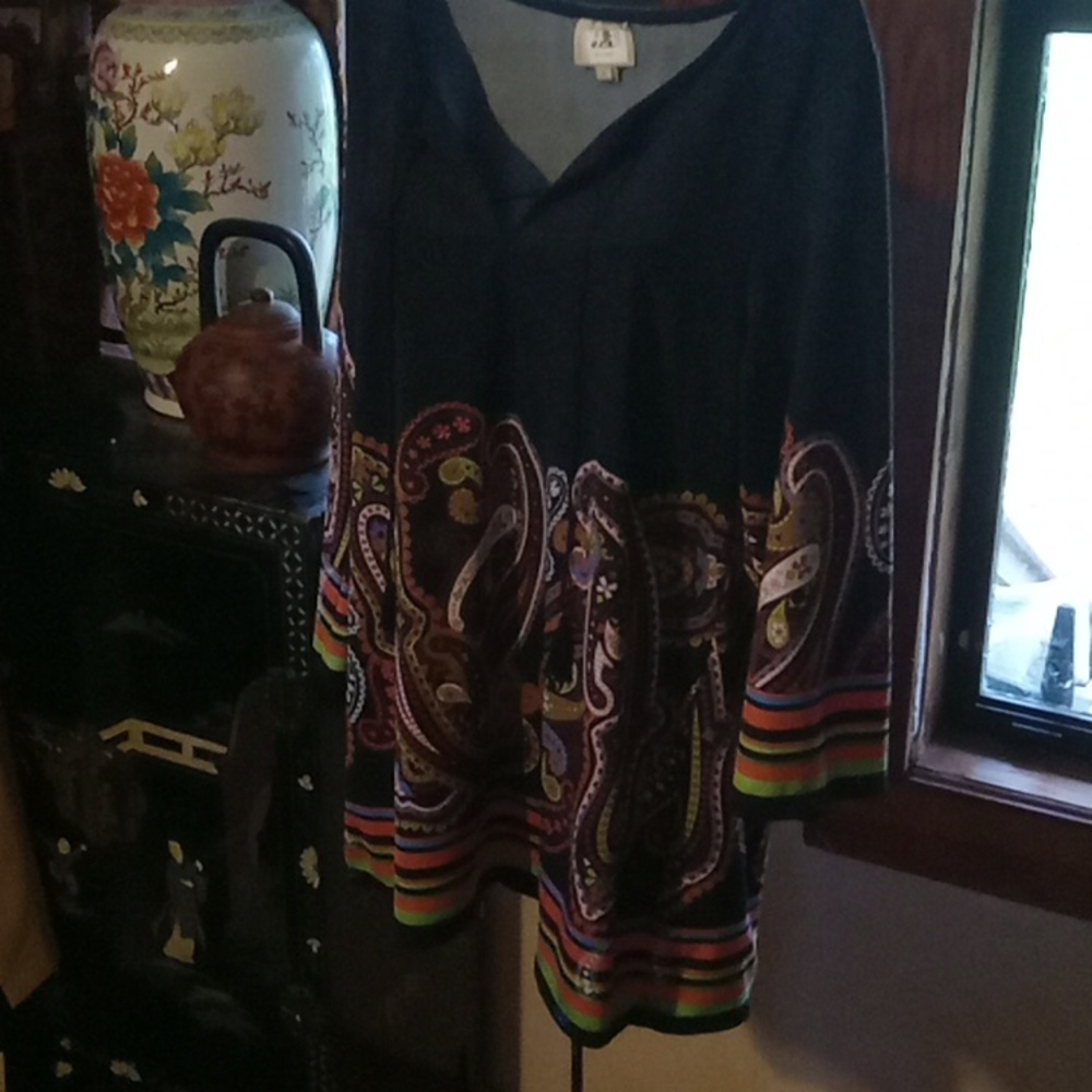 Black Print Eci Top